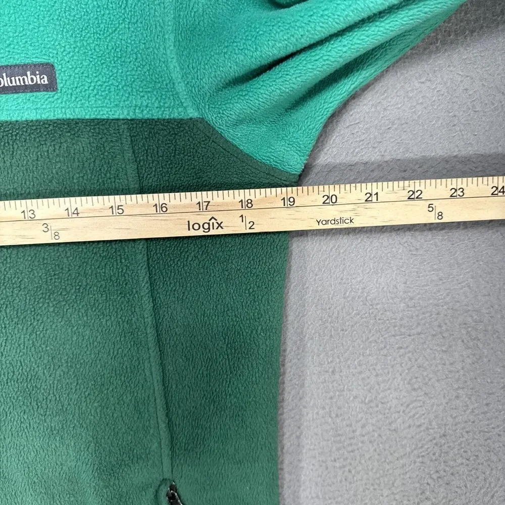 Columbia‎ Jacket Girls Large 14-16 Green Fleece Preppy School Full Zip Gorpcore